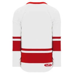 Athletic (AK) Knit Athletic Knit (AK) H6400A-209 Adult White/Red League Hockey Jersey