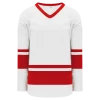 Athletic (AK) Knit Athletic Knit (AK) H6400A-209 Adult White/Red League Hockey Jersey