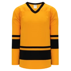 Athletic (AK) Knit Athletic Knit (AK) H6400A-213 Adult Gold/Black League Hockey Jersey