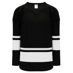 Athletic (AK) Knit Athletic Knit (AK) H6400A-221 Adult Black/White League Hockey Jersey