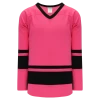 Athletic (AK) Knit Athletic Knit (AK) H6400A-276 Adult Pink/Black League Hockey Jersey