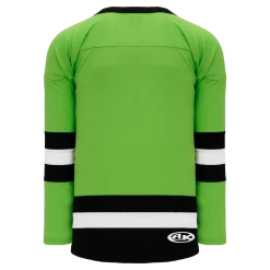 Athletic (AK) Knit Athletic Knit (AK) H6500A-107 Adult Lime Green/Black/White League Hockey Jersey