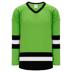 Athletic (AK) Knit Athletic Knit (AK) H6500Y-107 Youth Lime Green/Black/White League Hockey Jersey