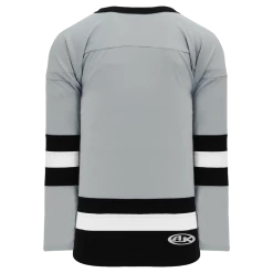 Athletic (AK) Knit Athletic Knit (AK) H6500A-112 Adult Grey/Black/White League Hockey Jersey