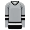 Athletic (AK) Knit Athletic Knit (AK) H6500A-112 Adult Grey/Black/White League Hockey Jersey