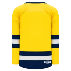 Athletic (AK) Knit Athletic Knit (AK) H6500A-255 Adult Maize/Navy/White League Hockey Jersey