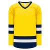 Athletic (AK) Knit Athletic Knit (AK) H6500A-255 Adult Maize/Navy/White League Hockey Jersey