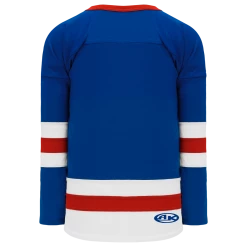 Athletic (AK) Knit Athletic Knit (AK) H6500A-333 Adult Royal Blue/White/Red League Hockey Jersey