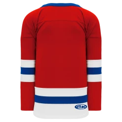 Athletic (AK) Knit Athletic Knit (AK) H6500A-344 Adult Red/White/Royal Blue League Hockey Jersey
