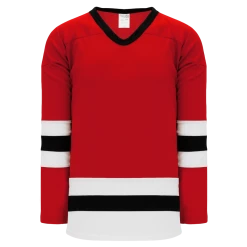 Athletic (AK) Knit Athletic Knit (AK) H6500Y-414 Youth Red/White/Black League Hockey Jersey