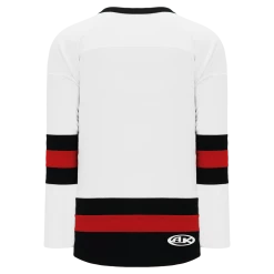 Athletic (AK) Knit Athletic Knit (AK) H6500A-415 Adult White/Black/Red League Hockey Jersey