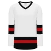 Athletic (AK) Knit Athletic Knit (AK) H6500Y-415 Youth White/Black/Red League Hockey Jersey