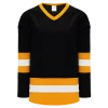 Athletic (AK) Knit Athletic Knit (AK) H6500Y-437 Youth Black/Gold/White League Hockey Jersey