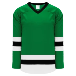 Athletic (AK) Knit Athletic Knit (AK) H6500A-440 Adult Kelly Green/White/Black League Hockey Jersey