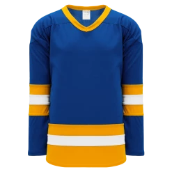 Athletic (AK) Knit Athletic Knit (AK) H6500Y-447 Youth Royal Blue/Gold/White League Hockey Jersey