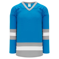 Athletic (AK) Knit Athletic Knit (AK) H6500A-459 Adult Pro Blue/Grey/White League Hockey Jersey