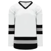 Athletic (AK) Knit Athletic Knit (AK) H6500A-627 Adult White/Black/Grey League Hockey Jersey