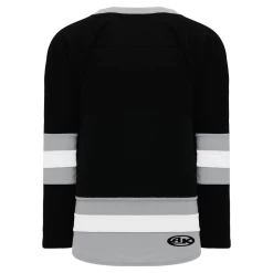 Athletic (AK) Knit Athletic Knit (AK) H6500A-918 Adult Black/Grey/White League Hockey Jersey