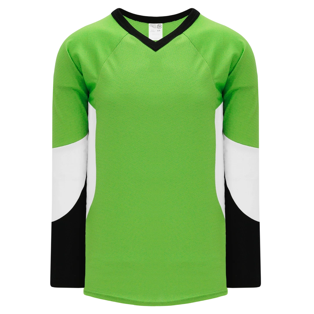 Athletic (AK) Knit Athletic Knit (AK) H6600A-107 Adult Lime Green/Black/White League Hockey Jersey 3 Athletic (AK) Knit Athletic Knit (AK) H6600A-107 Adult Lime Green/Black/White League Hockey Jersey