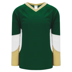 Athletic (AK) Knit Athletic Knit (AK) H6600A-262 Adult Dark Green/Vegas Gold/White League Hockey Jersey