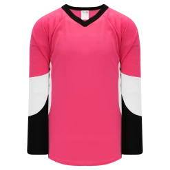 Athletic (AK) Knit Athletic Knit (AK) H6600Y-272 Youth Pink/Black/White League Hockey Jersey