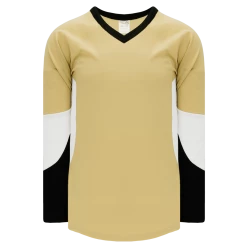Athletic (AK) Knit Athletic Knit (AK) H6600A-281 Adult Vegas Gold/Black/White League Hockey Jersey