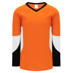 Athletic (AK) Knit Athletic Knit (AK) H6600Y-330 Youth Orange/Black/White League Hockey Jersey
