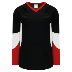 Athletic (AK) Knit Athletic Knit (AK) H6600Y-348 Youth Black/Red/White League Hockey Jersey