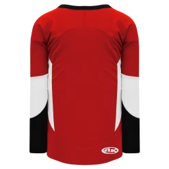 Athletic (AK) Knit Athletic Knit (AK) H6600A-414 Adult Red/Black/White League Hockey Jersey