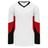 Athletic (AK) Knit Athletic Knit (AK) H6600A-415 Adult White/Black/Red League Hockey Jersey