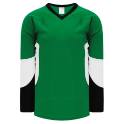 Athletic (AK) Knit Athletic Knit (AK) H6600A-440 Adult Kelly Green/Black/White League Hockey Jersey