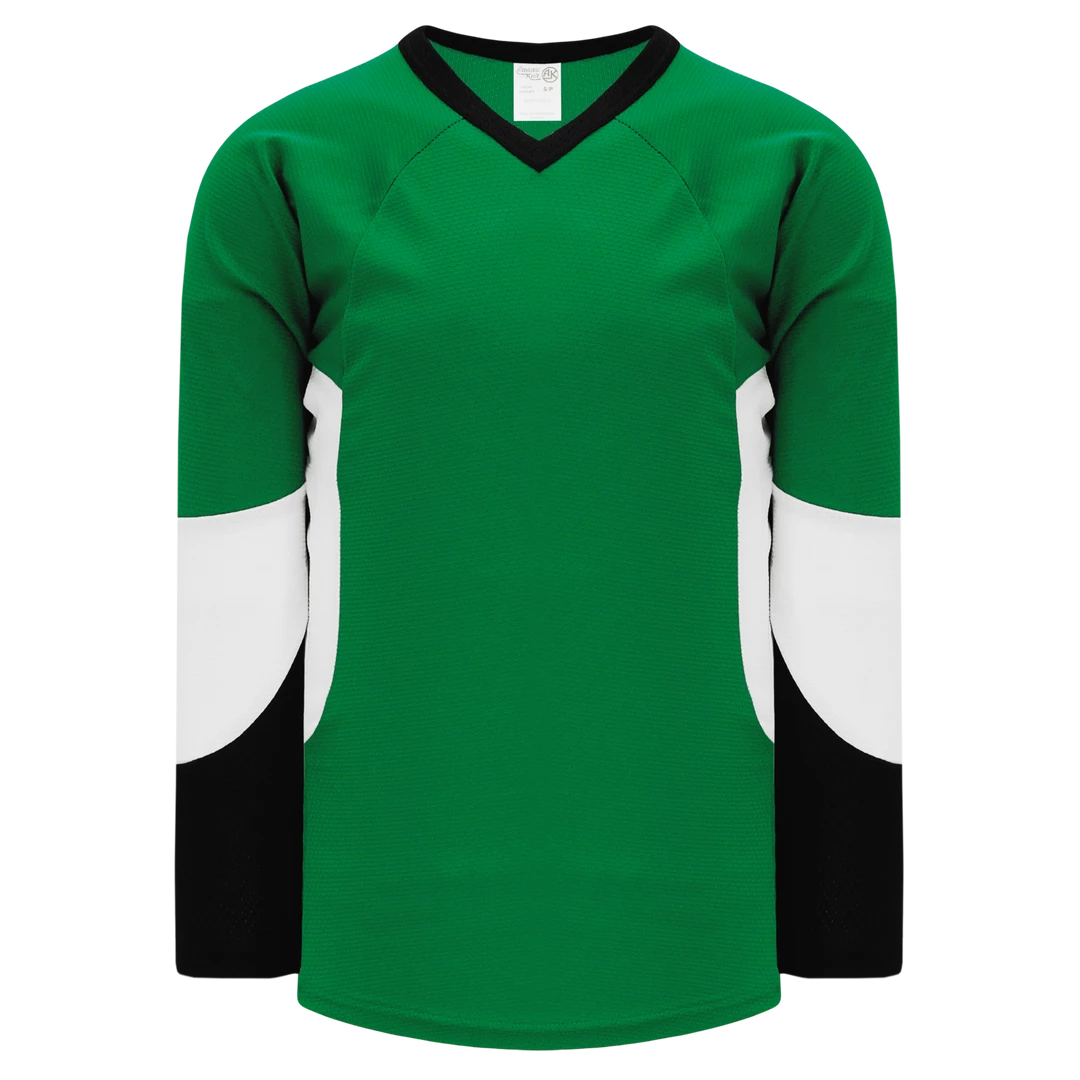 Athletic (AK) Knit Athletic Knit (AK) H6600A-440 Adult Kelly Green/Black/White League Hockey Jersey 3 Athletic (AK) Knit Athletic Knit (AK) H6600A-440 Adult Kelly Green/Black/White League Hockey Jersey