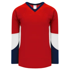 Athletic (AK) Knit Athletic Knit (AK) H6600A-471 Adult Red/Navy/White League Hockey Jersey