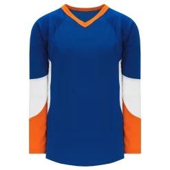 Athletic (AK) Knit Athletic Knit (AK) H6600A-482 Adult Royal Blue/Orange/White League Hockey Jersey