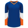 Athletic (AK) Knit Athletic Knit (AK) H6600Y-482 Youth Royal Blue/Orange/White League Hockey Jersey