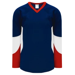Athletic (AK) Knit Athletic Knit (AK) H6600A-764 Adult Navy/Red/White League Hockey Jersey