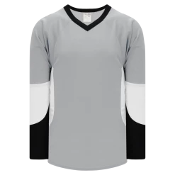 Athletic (AK) Knit Athletic Knit (AK) H6600Y-973 Youth Grey/Black/White League Hockey Jersey