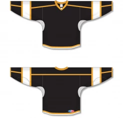 Athletic (AK) Knit Athletic Knit (AK) H7000A-437 Adult Black/Gold Select Hockey Jersey