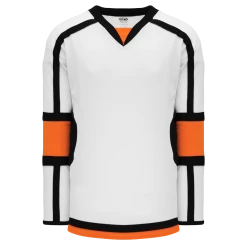 Athletic (AK) Knit Athletic Knit (AK) H7000Y-833 Youth White/Black/Orange Select Hockey Jersey