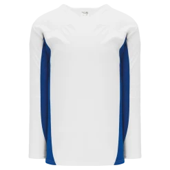Athletic (AK) Knit Athletic Knit (AK) H7100A-207 Adult White/Royal Blue Select Hockey Jersey