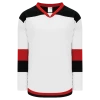 Athletic (AK) Knit Athletic Knit (AK) H7400A-415 Adult White/Black/Red Select Hockey Jersey