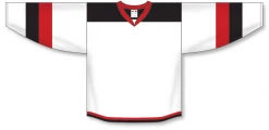 Athletic (AK) Knit Athletic Knit (AK) H7400A-415 Adult White/Black/Red Select Hockey Jersey
