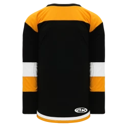 Athletic (AK) Knit Athletic Knit (AK) H7400A-437 Adult Black/Gold Select Hockey Jersey