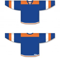 Athletic (AK) Knit Athletic Knit (AK) H7400A-482 Adult Royal Blue/Orange Select Hockey Jersey