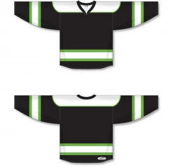 Athletic (AK) Knit Athletic Knit (AK) H7500A-247 Adult Black/White/Lime Green Select Hockey Jersey