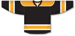 Athletic (AK) Knit Athletic Knit (AK) H7500A-437 Adult Black/Gold/White Select Hockey Jersey