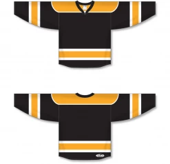 Athletic (AK) Knit Athletic Knit (AK) H7500Y-437 Youth Black/Gold/White Select Hockey Jersey