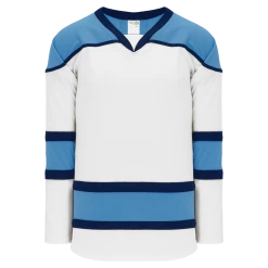 Athletic (AK) Knit Athletic Knit (AK) H7500A-474 Adult White/Sky Blue/Navy Select Hockey Jersey