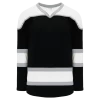 Athletic (AK) Knit Athletic Knit (AK) H7500A-918 Adult Black/White/Grey Select Hockey Jersey