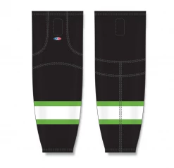 Athletic (AK) Knit Athletic Knit (AK) HS2100-247 Black/Lime Green/White Mesh Ice Hockey Socks